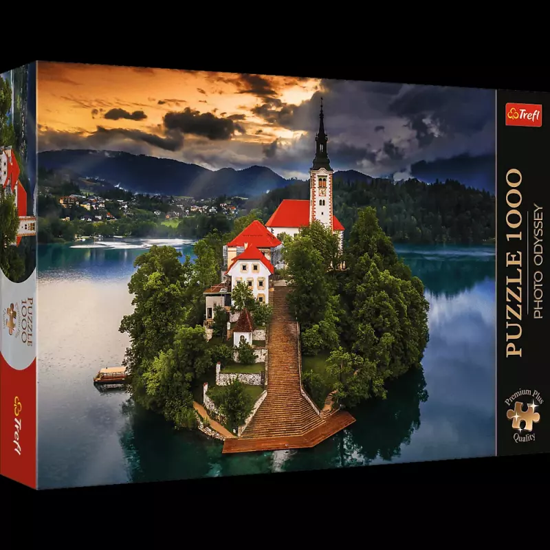 PUZZLE 1000 TREFL JEZIORO BLED SŁOWENIA PREMIUM PLUS PHOTO ODYSSEY