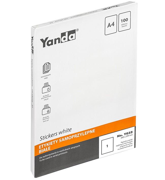 ETYKIETY SAMOPRZYLEPNE YANDA - Y032 210*297/1