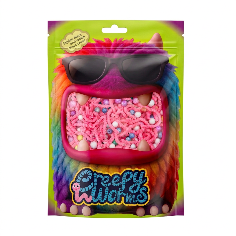 MAGICZNE ROBACZKI DO SZTUCZEK I GIER KREATYWNYCH 3+ RÓŻOWE CREEPY WORMS
