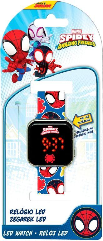 ZEGAREK LED Z KALENDARZEM (6X8) SPIDEY