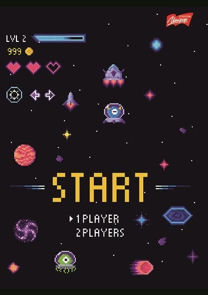 ZESZYT A5/16 = KOLOROWA PIXEL UNIVERSE LAMINOWANY