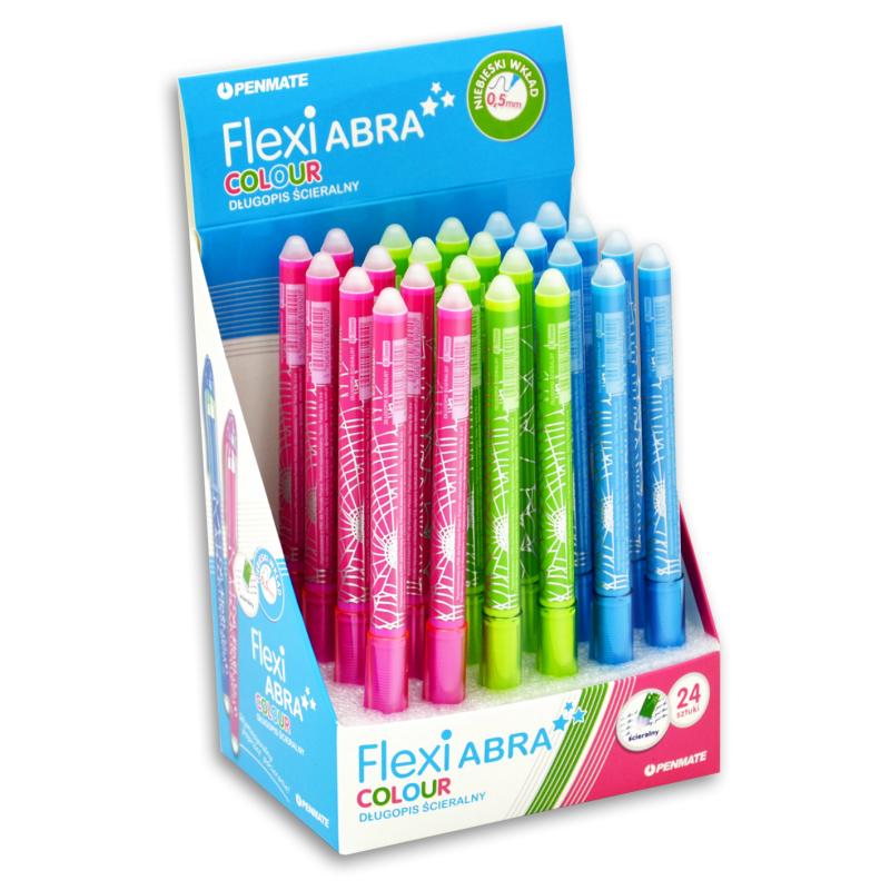 DŁUGOPIS FLEXI ABRA ŚCIERALNY COLOUR