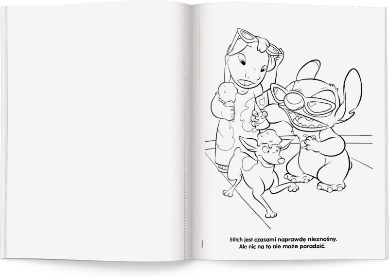 KSIĄŻECZKA DISNEY STICH MALOWANKA Z FARBAMI