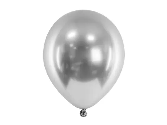 BALONY GLOSSY 46CM SREBRNY