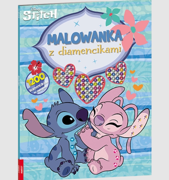 KSIĄŻECZKA DISNEY STITCH MALOWANKA Z DIAMENCIKAMI
