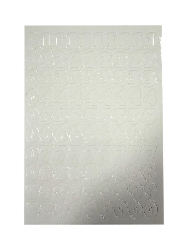 CYFRY SAMOP.1,5 CM BIAŁE