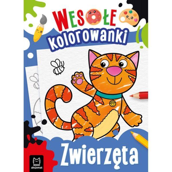 KSIĄŻECZKA ZWIERZĘTA.WESOŁE KOLOROWANKI 4+