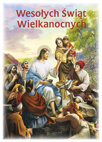KARTKI POCZT.POLMAK BROKAT/ZŁ WIELKANOC