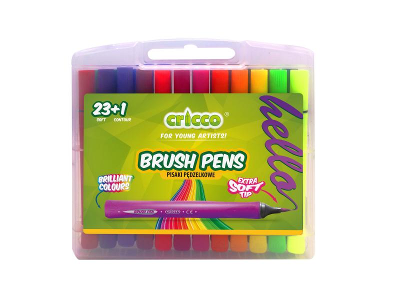 PISAKI PĘDZELKOWE CRICCO 23+1 KOL.KASETAKASETA