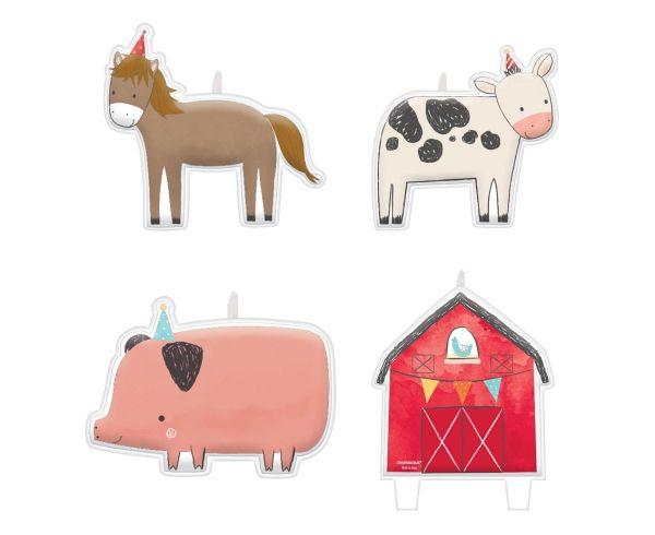 ŚWIECZKI FIGURKI BARNYARD 4SZT