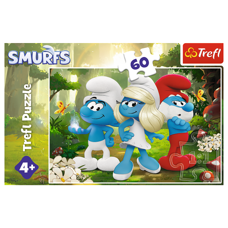 PUZZLE 60 TREFL ZACZAROWANY LAS SMERFY