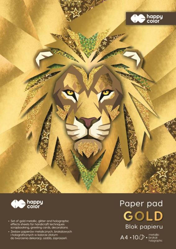 BLOK HOBBY A4/10 GOLD 150-230G HAPPY COLOR