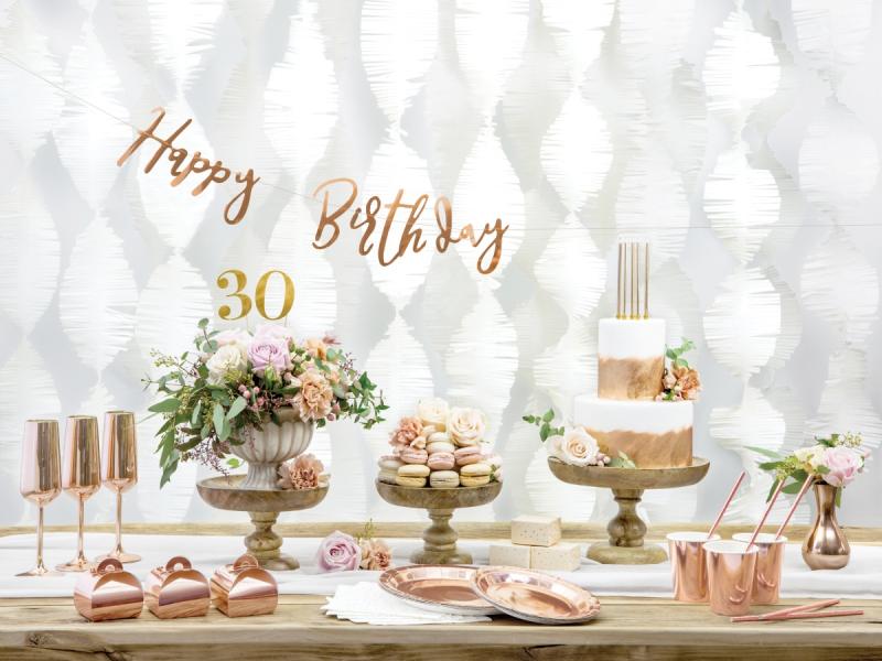 BANER HAPPY BIRTHDAY R.ZŁOTO 62CM