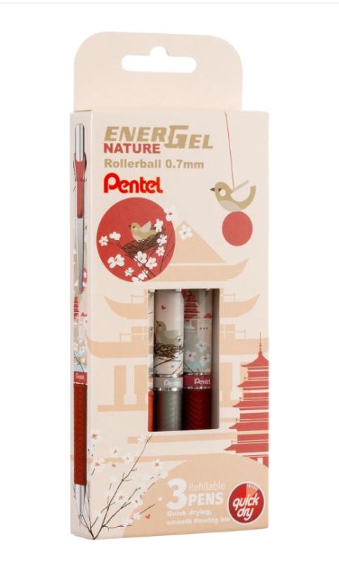 PIÓRO KULKOWE ENERGEL NATURE LIGHT KPL. 3 SZT.