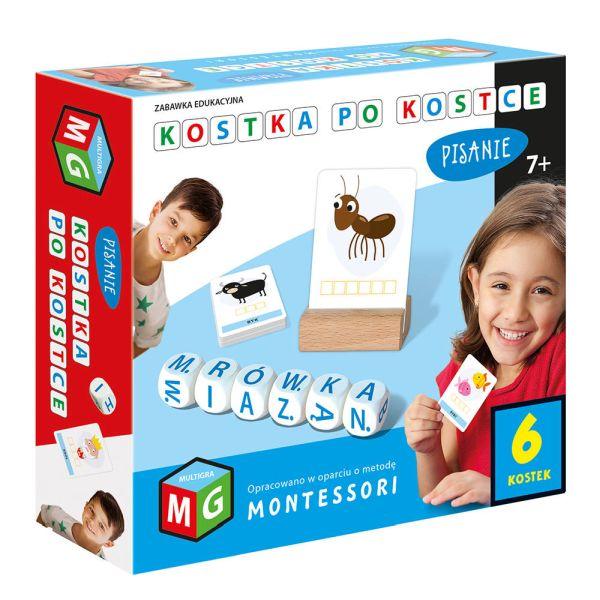 ZABAWKA EDUKACYJNA KOSTKA PO KOSTCE - PISANIE 6 KOSTEK - MONTESSORI