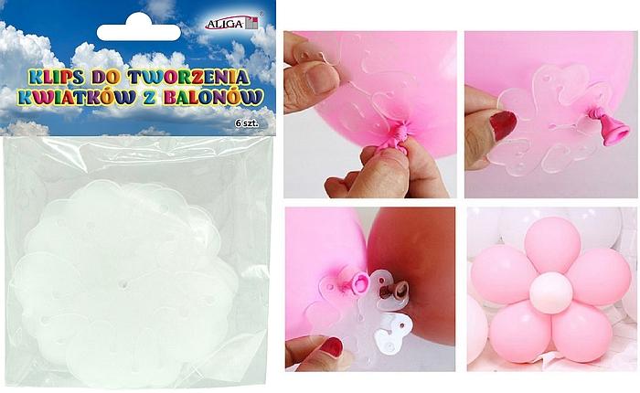KLIPS DO TWORZENIA KWIATÓW Z BALONÓW A6 ŚR.8CM