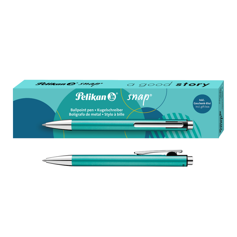 DŁUGOPIS PELIKAN SNAP K10 METAL TURKUSOWY