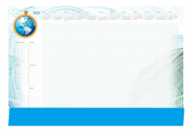 KALENDARZ PODKŁAD B3 LISTWA NIEBIESKA MICHALCZYK