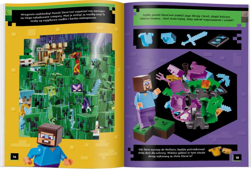 KSIĄŻECZKA LEGO MINECRAFT.WYPRAWA PO NETHERYTOWY MIECZ