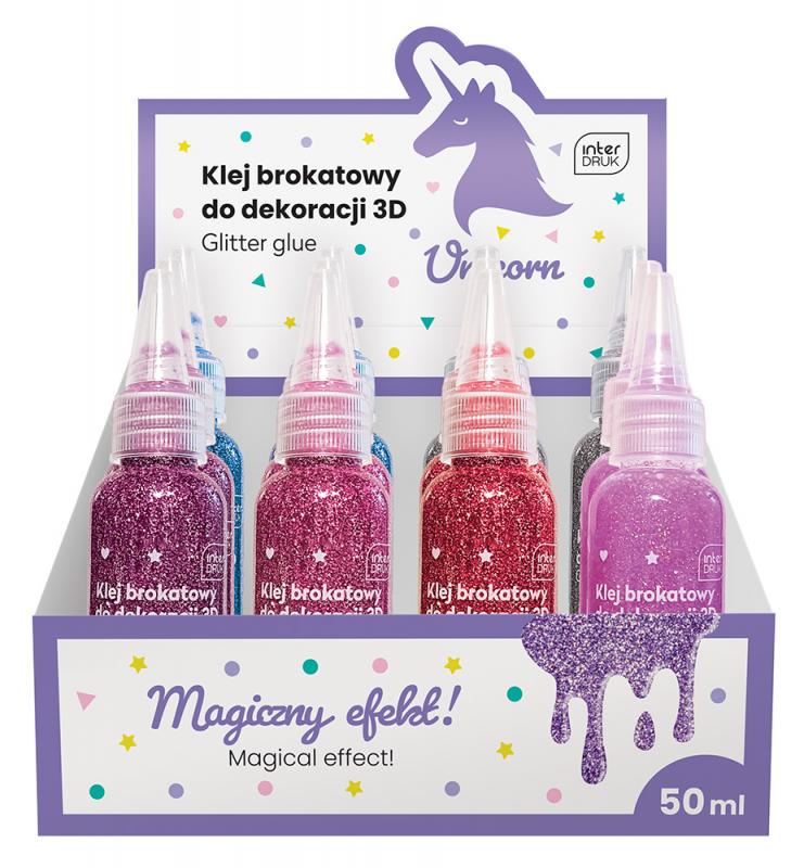 KLEJ BROKAT DO DEKOR 3D 50ML UNICORN A/12 WALENTYNKI