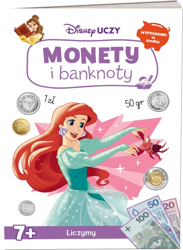 KSIĄŻECZKA DISNEY UCZY KSIĘŻNICZKA. MONETY I BANKNOTY