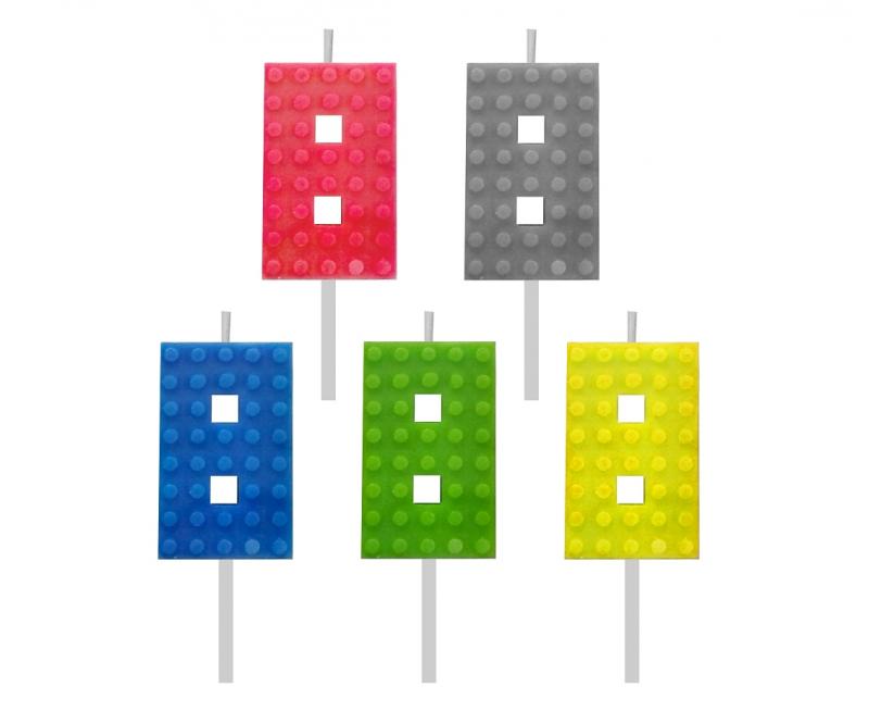 ŚWIECZKA LEGO CYFRA 8