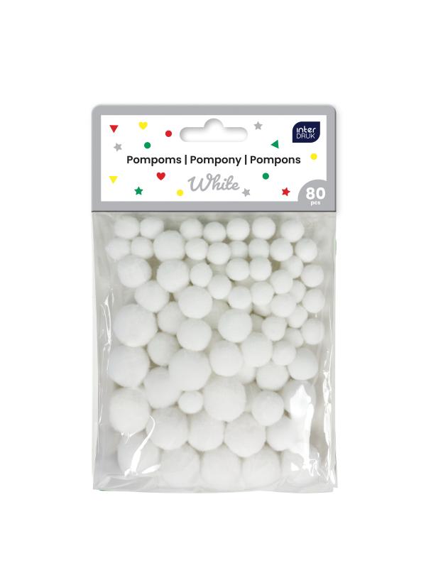 POMPONY DO DEKORACJI A/80 WHITE