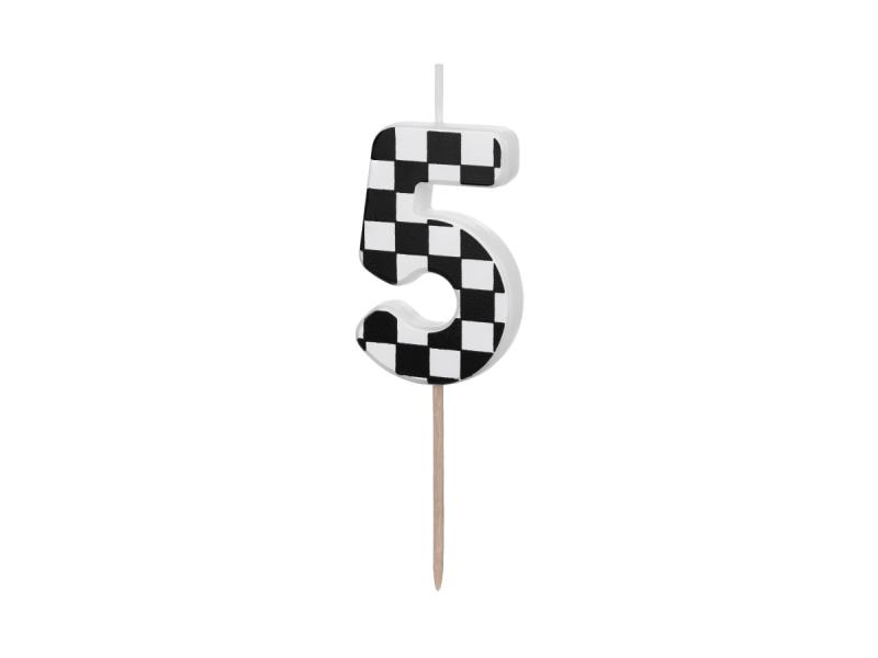 ŚWIECZKA CYFERKA 5 MIX 5,5CM