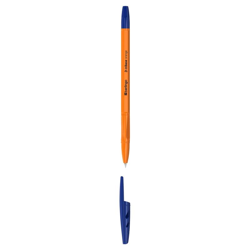 DŁUGOPIS KULKOWY BERLINGO NIEBIESKI 0,7MM TRIBASE ORANGE A/50