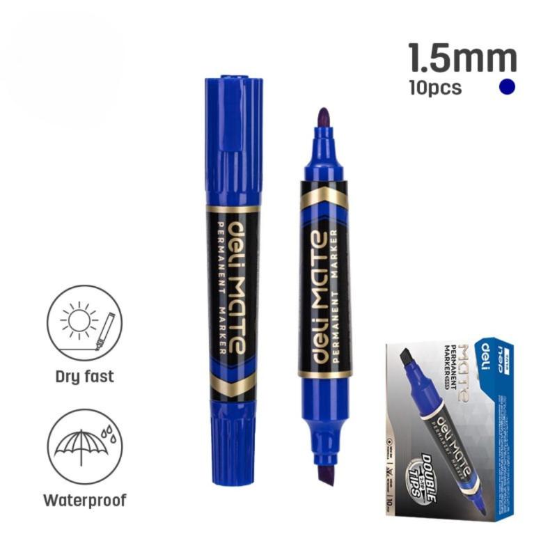 MARKER PERMANENTNY DWUSTRONNY 1-6MM & 1,5MM NIEBIESKI DELI A10