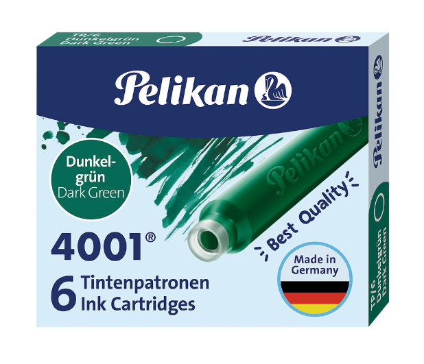 NABOJE KRÓTKIE PELIKAN TP 6 SZT ZIELONY