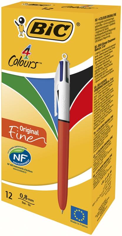 DŁUGOPIS BIC 4 KOLORY COLOURS FINE A12