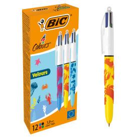 DŁUGOPIS BIC 4-KOLORY COLOURS VELVET ANIMAL A12