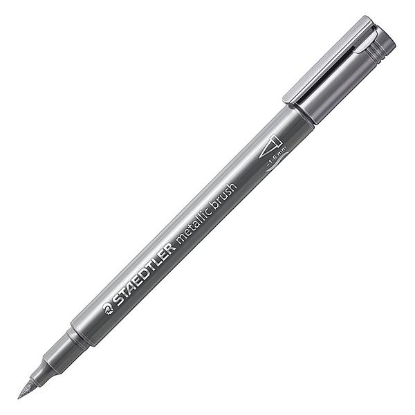 FLAMASTER PĘDZELKOWY METALLIC BRUSH SREBRNY