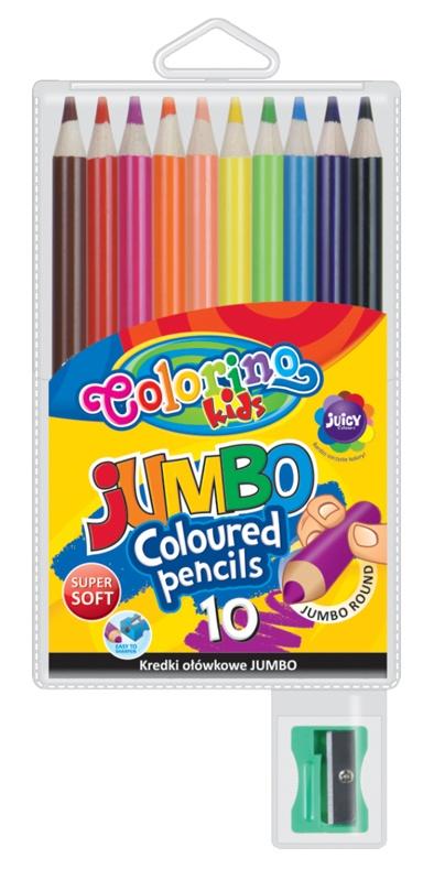 KREDKI OŁÓWKOWE 10 COLORINO JUMBO+TEMP KIDS