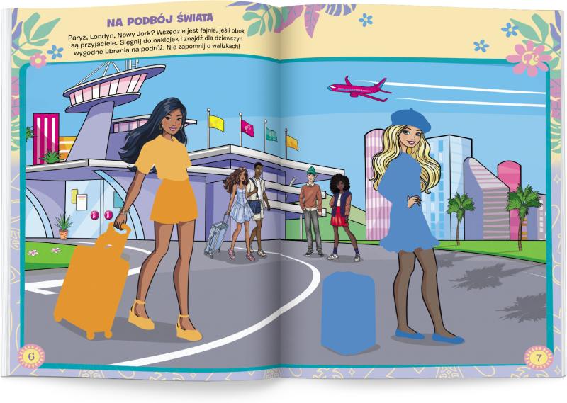 KSIĄŻECZKA MATTEL BARBIE. BROKATOWE UBIERANKI