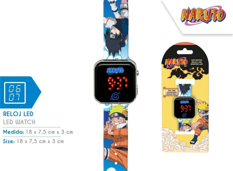 ZEGAREK LED Z KALENDARZEM NARUTO