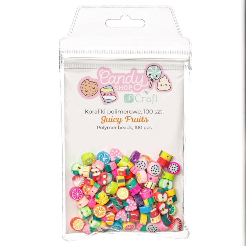 KORALIKI POLIMEROWE, 100 SZT - JUICY FRUITS