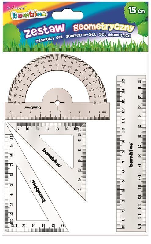 ZESTAW GEOMETRYCZNY 4 ELE.15CM BAMBINO