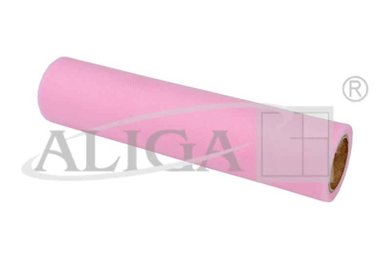 TIUL W ROLCE TIUL-106 JASNORÓŻOWY, ROZM. 24cm x 10m