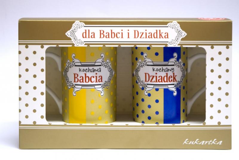 KUBKI KOMPLET 2SZT DZIEŃ BABCI I DZIADKA DiB KUKARTKA