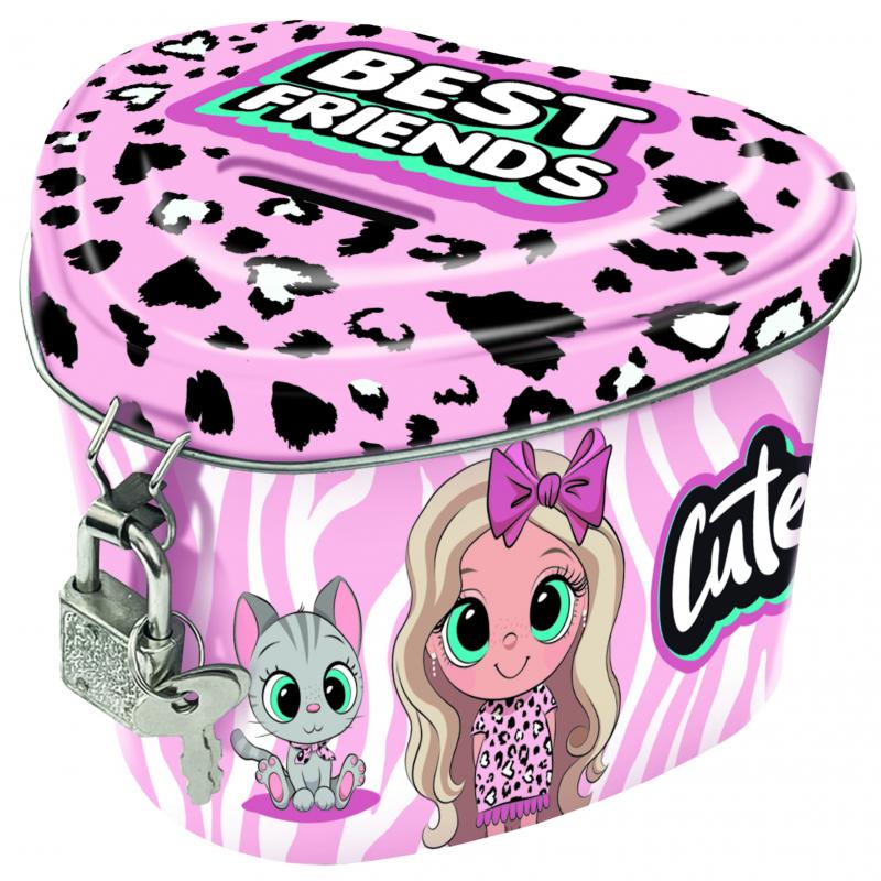SKARBONKA Z KŁÓDKĄ SERCE BEST FRIENDS 10