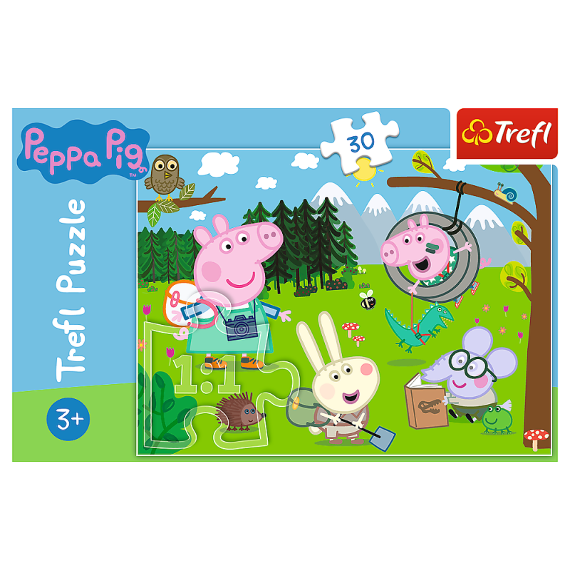 PUZZLE 30 TREFL LEŚNA WYPRAWA ŚWINKA PEPPA