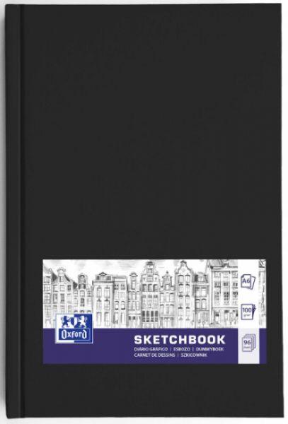 SZKICOWNIK A6/96 OXFORD ART SZYTY CZARNY 100G