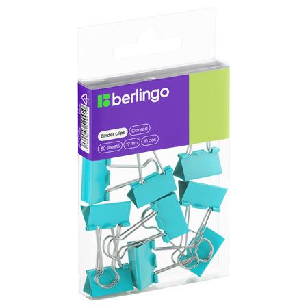 KLIPY DO PAPIERU 19MM NIEBIESKIE A/10 80 ARKUSZY BERLINGO