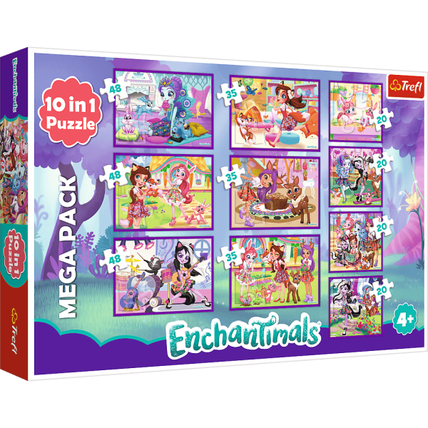 PUZZLE 10W1 TREFL PRZYGODY ENCHANTIMALS