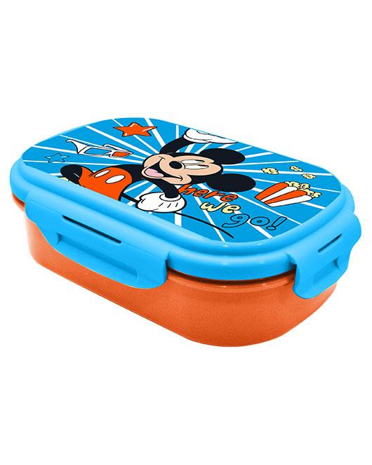 PUDEŁKO ŚNIADANIOWE + SZTUĆCE, 21X14X6 CM MICKEY