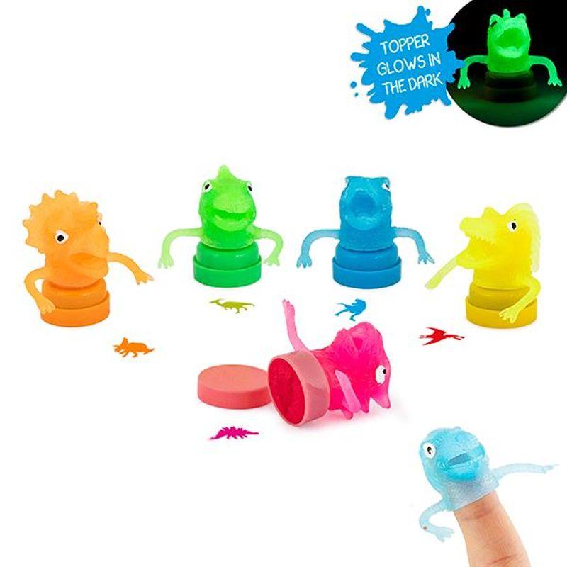STEMPLE Z FIGURKĄ ŚWIECĄCĄ W CIEMNOŚCI HEY DINO