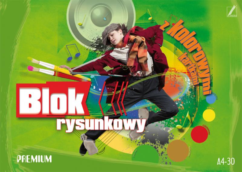 BLOK RYSUNKOWY A4/30 KOLOR PREMIUM KRESKA