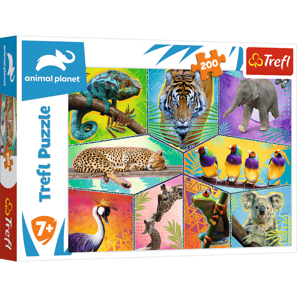 PUZZLE 200 TREFL W EGZOTYCZNYM ŚWIECIE.DISCOVERY ANIMAL PLANET